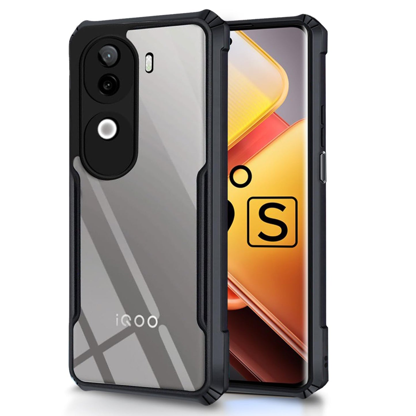 iQOO Z9s (5G) Back Cover (Black Bumper)