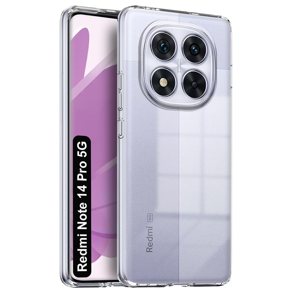 Redmi Note 14 Pro 5G Back Cover (Transparent)