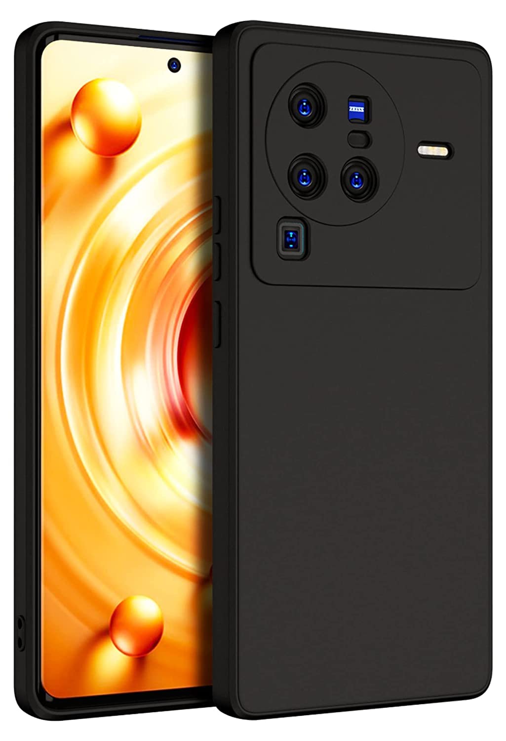 Vivo X80 Pro ( Black Silicone Cover)