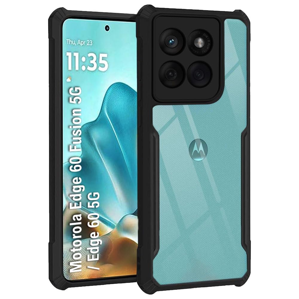 Moto Edge 60  5G Back Cover (Black Bumper)