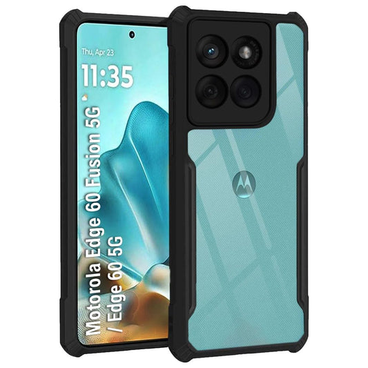 Moto Edge 60  5G Back Cover (Black Bumper)
