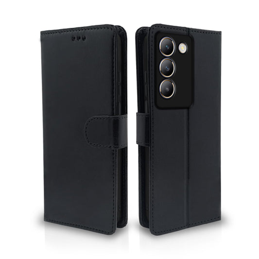 Vivo Y200E 5G/T3 5G Flip Case Cover ( Black )