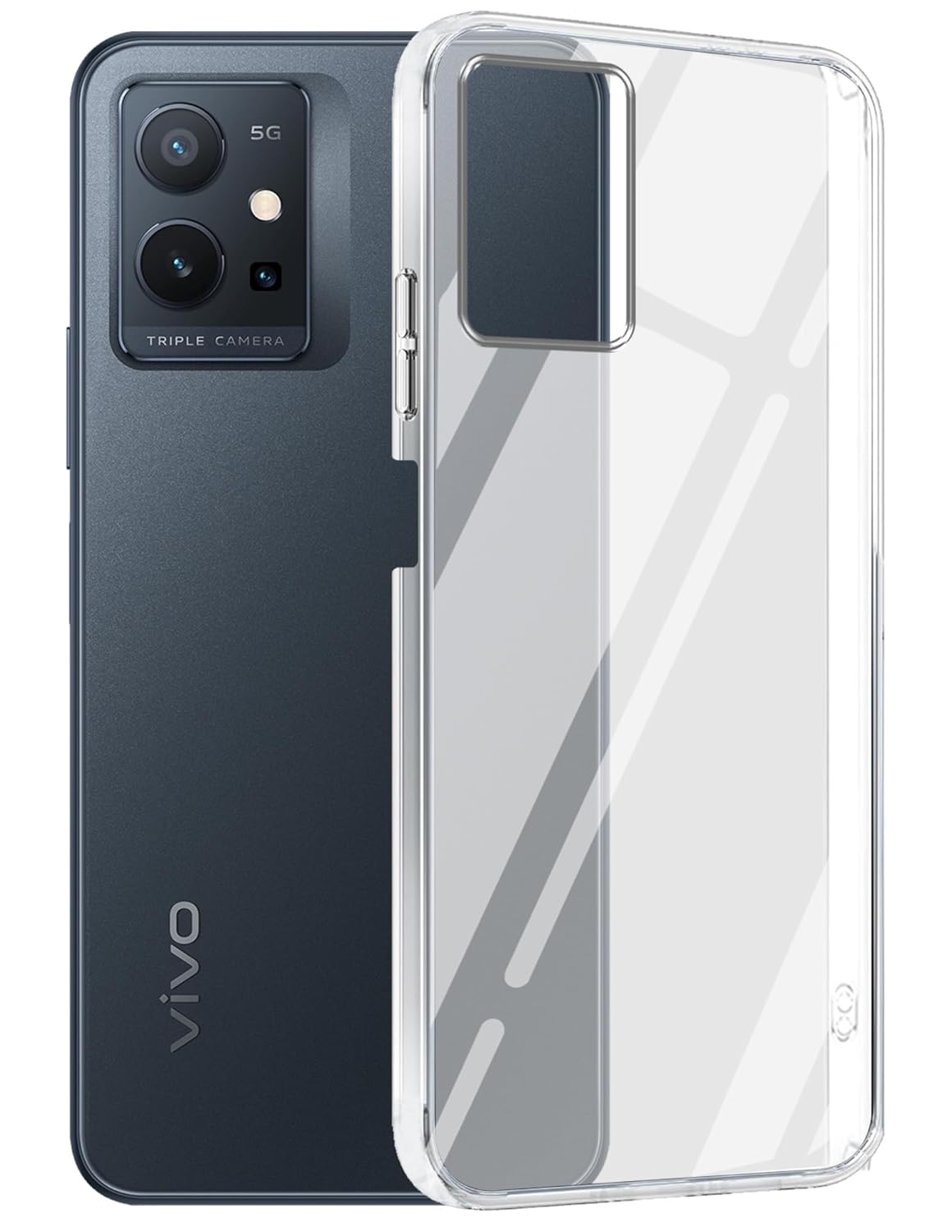 Vivo Y75 5G/Vivo T1 5G ( Lifetime Anti-Yellow Clear Back Cover)