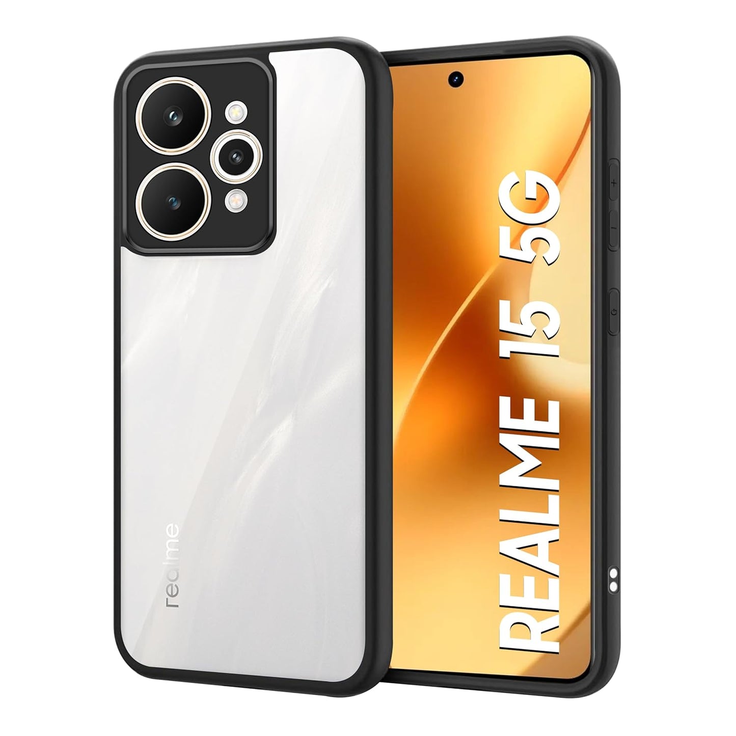Realme 15 Back Cover (Black Bumper)