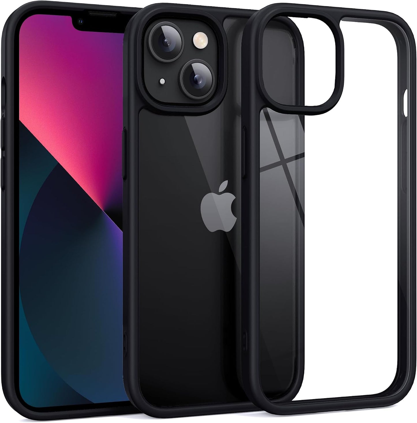 iPhone 13 Hard Clear Back Silicone Edge Four Corner Airbags Phone Cover