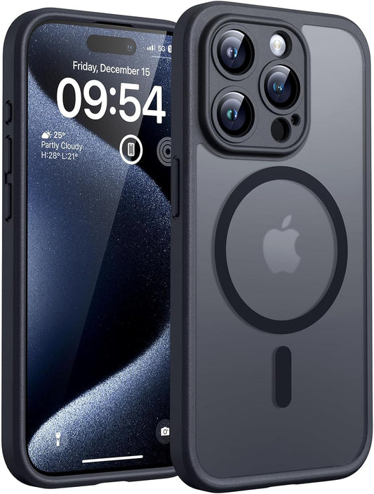 Transparent Back with Soft Silicone Edge Back Cover For Apple iPhone 15 Pro
