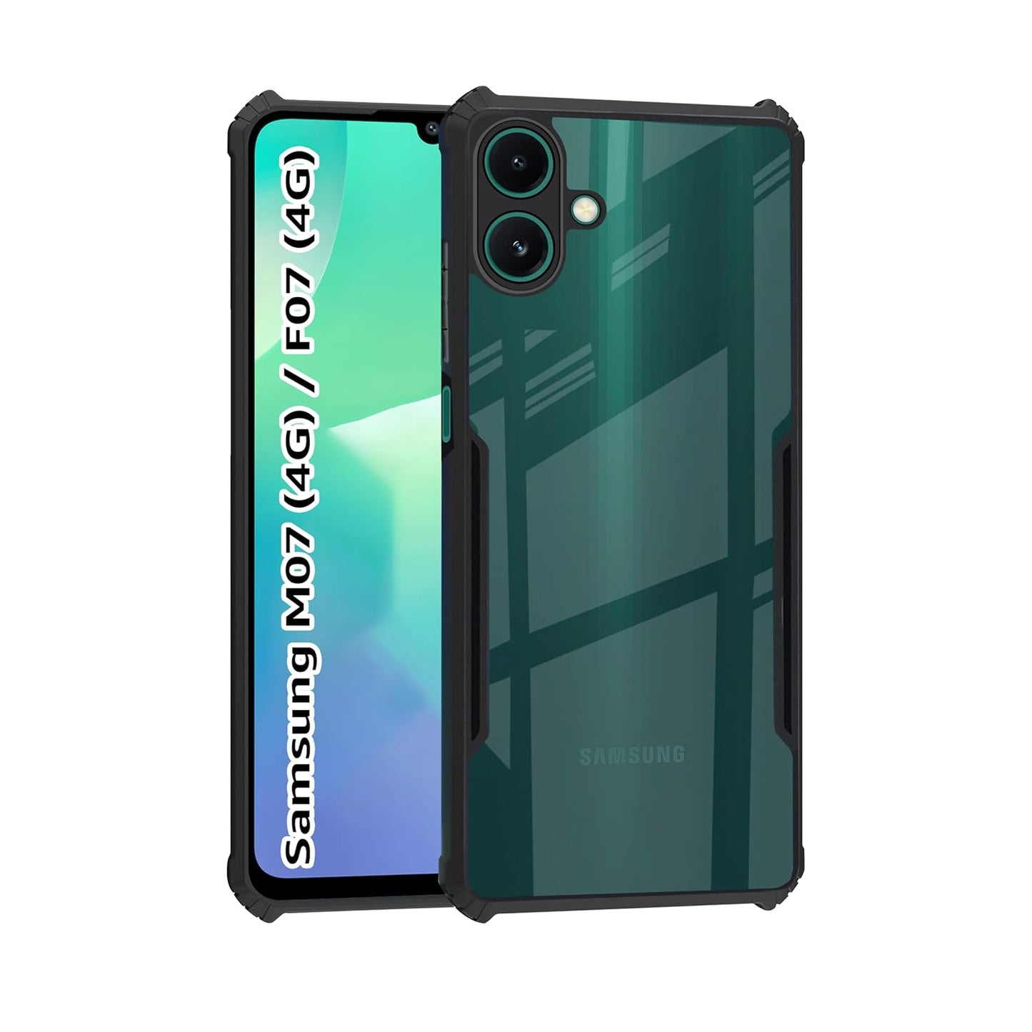 Samsung M07 Back Cover (Black Bumper)