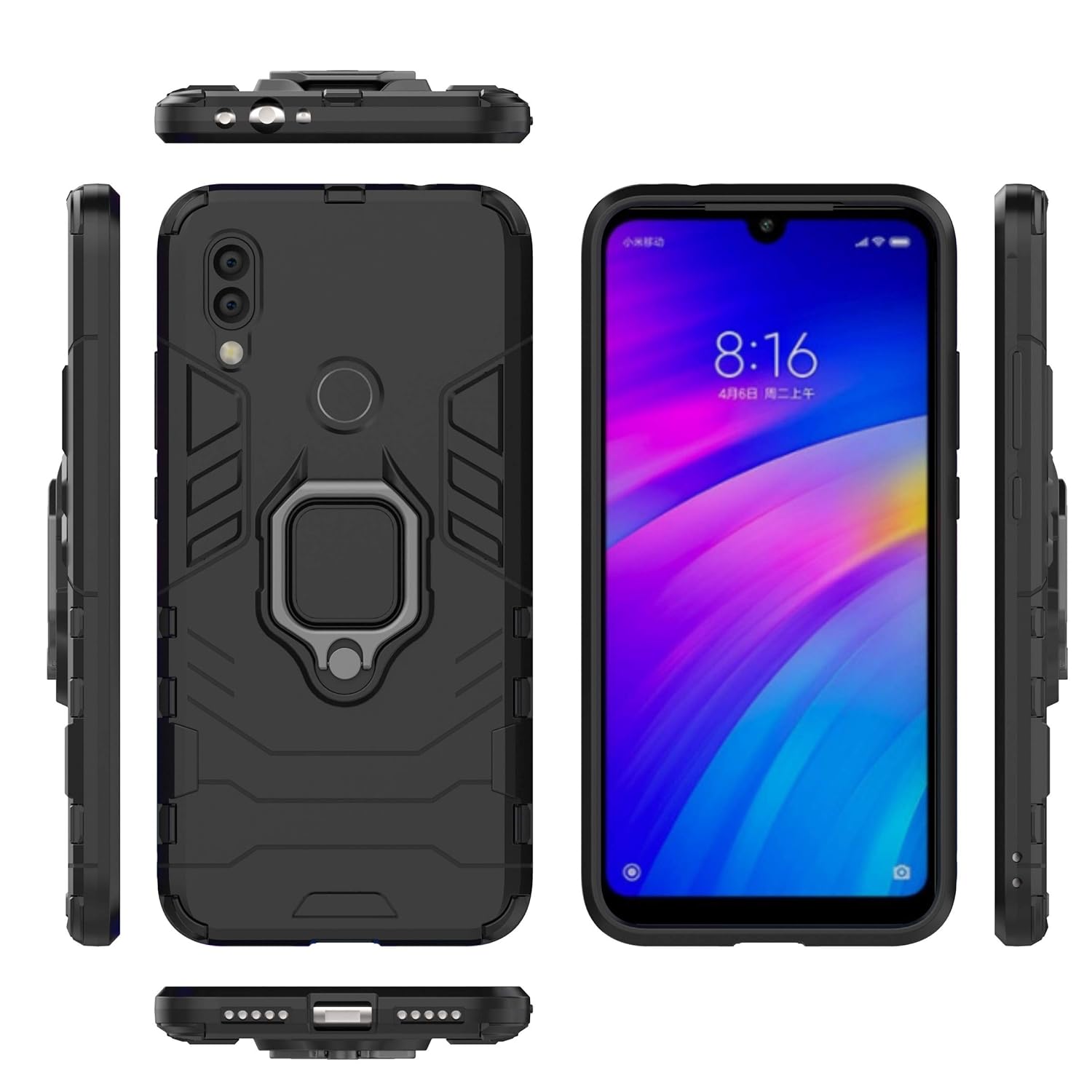 Hybrid Rugged Armor Kickstand Case for Redmi Note 7/7S/7 Pro