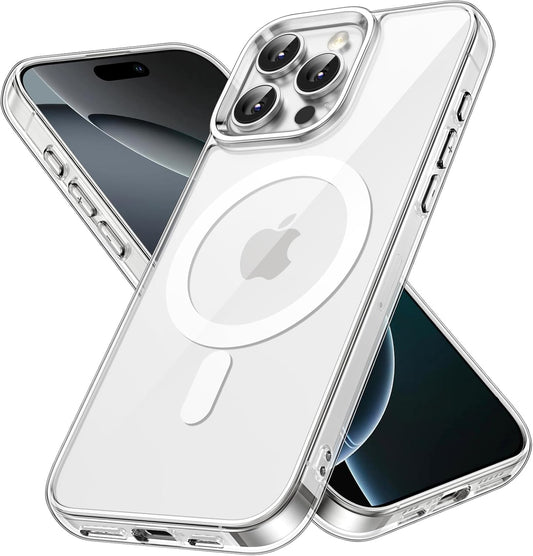 Magnetic Case for iPhone 16 Pro Clear Compatible with MagSafe