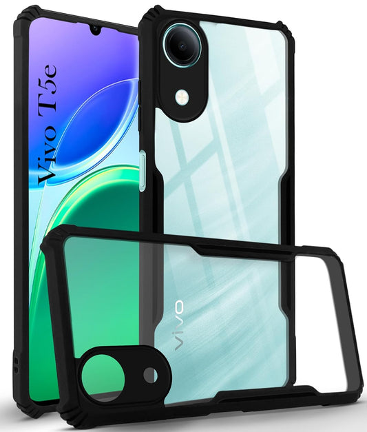 Vivo T5e Back Cover (Black Bumper)