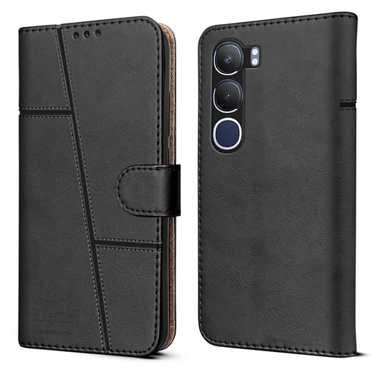 Vivo Y19s/ Y29 5G Flip Case Cover ( Black )