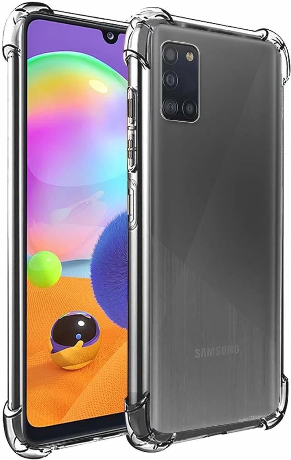 Samsung A31 (Lifetime Anti-Yellow Clear Back Cover)