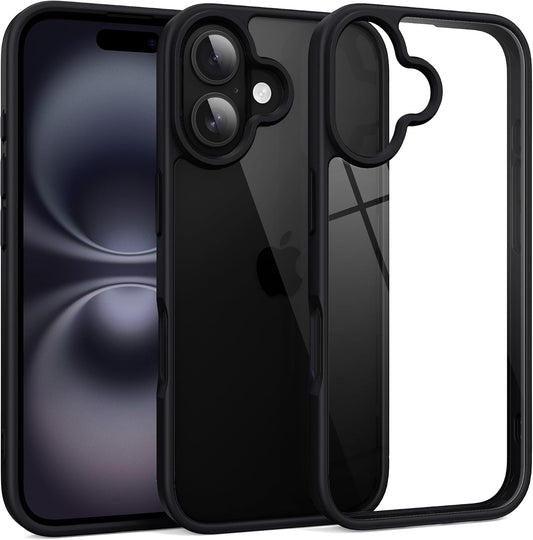 iPhone 17 Hard Clear Back Silicone Edge Four Corner Airbags Phone Cover
