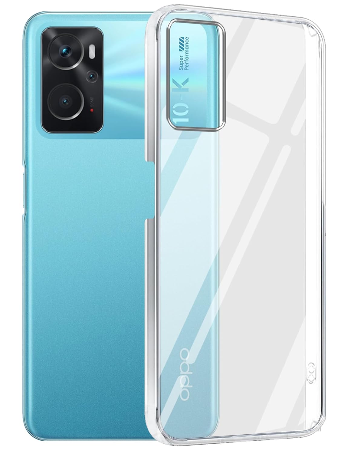 Oppo K10  (Lifetime Anti-Yellow Clear Back Cover)