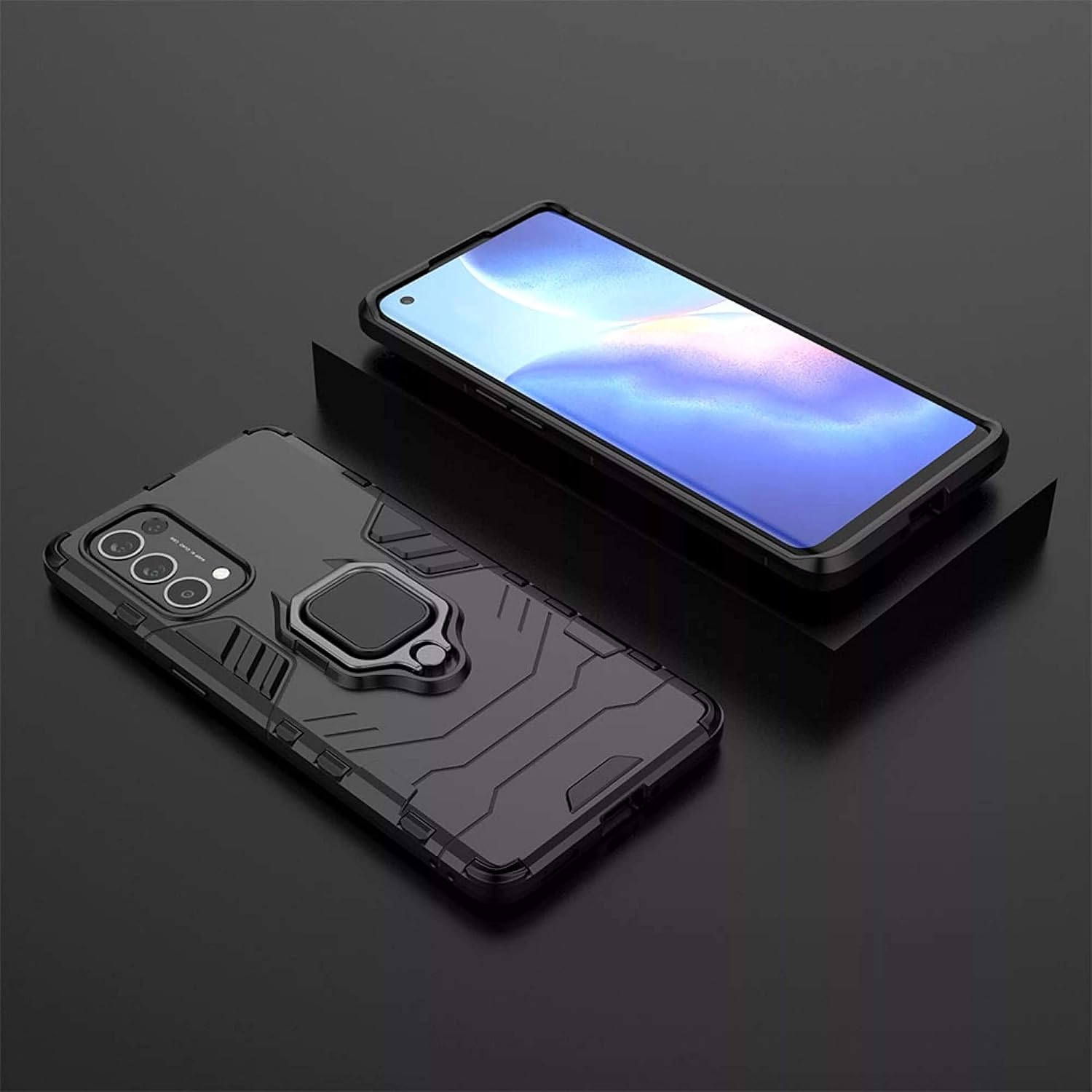 Hybrid Rugged Armor Kickstand Case for Oppo Reno5 Pro 5G