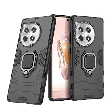 For OnePlus 12R 5G Back Cover Case Hybrid Armor |Ring Holder Kickstand