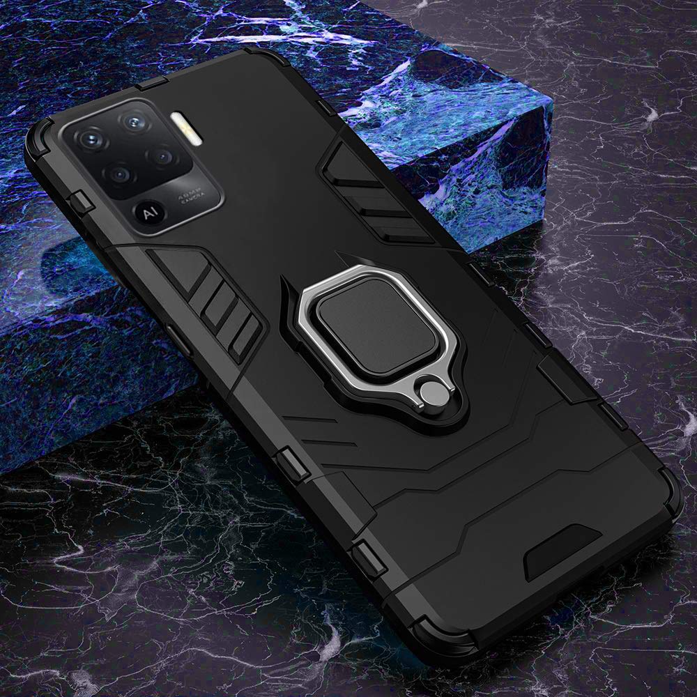 Hybrid Rugged Armor Kickstand Case for Oppo F19 Pro