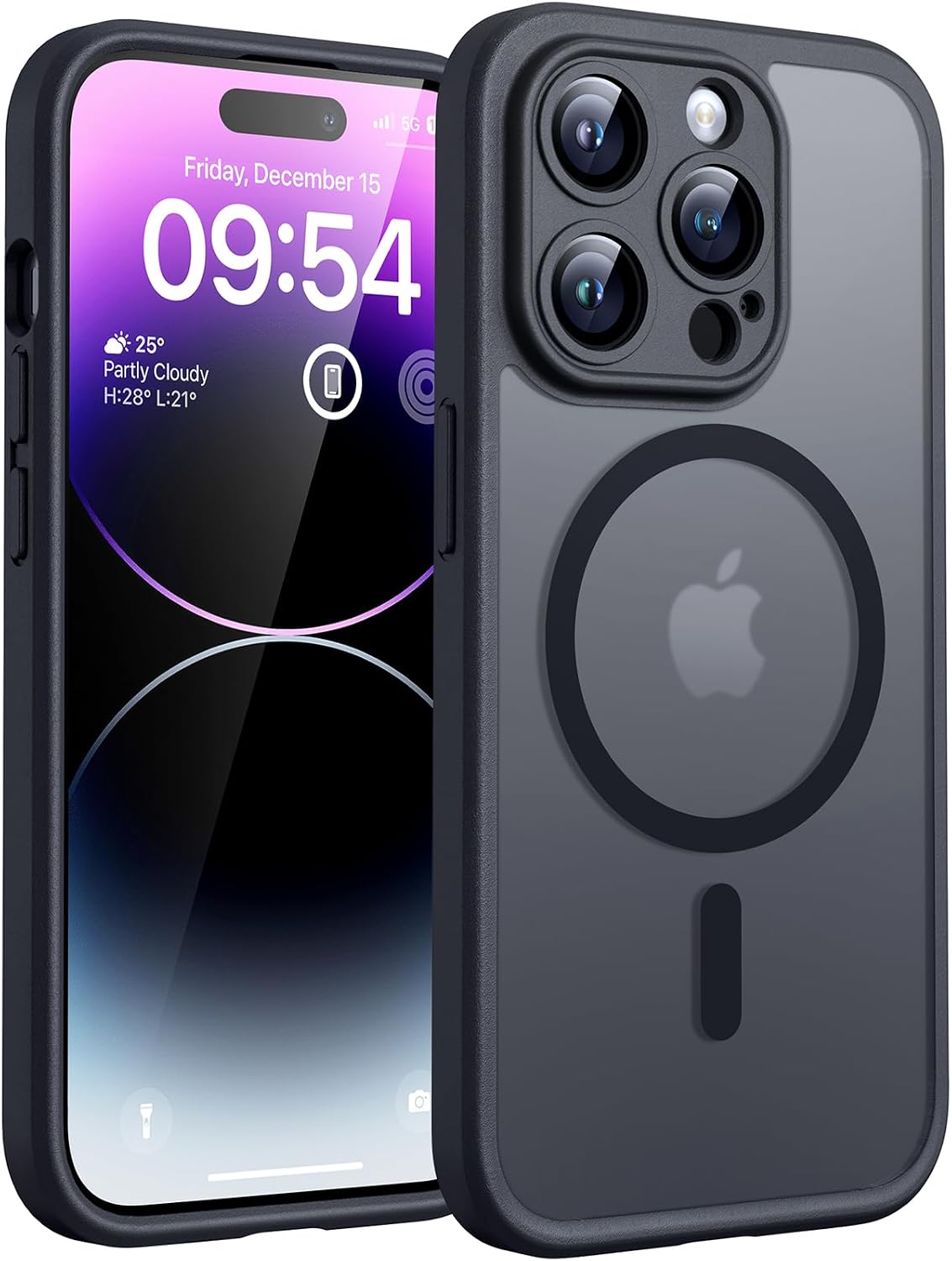 Transparent Back with Soft Silicone Edge Back Cover For Apple iPhone 14 Pro