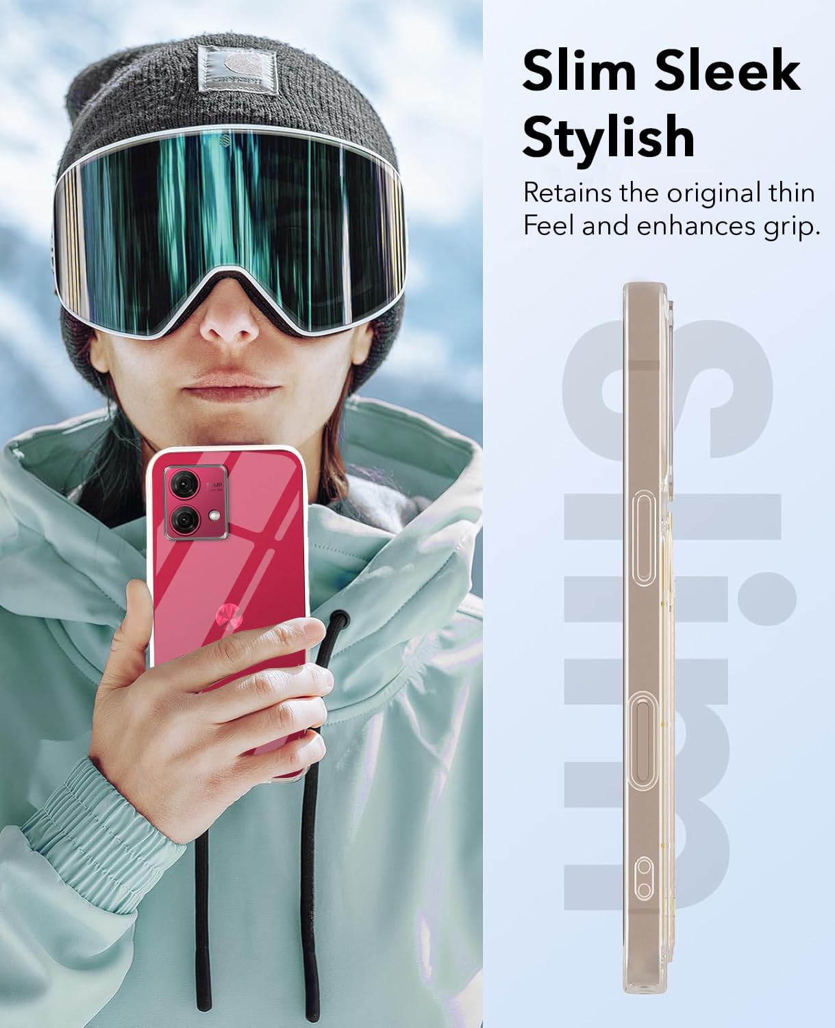 Moto Edge 84 ( Lifetime Anti-Yellow Clear Back Cover)