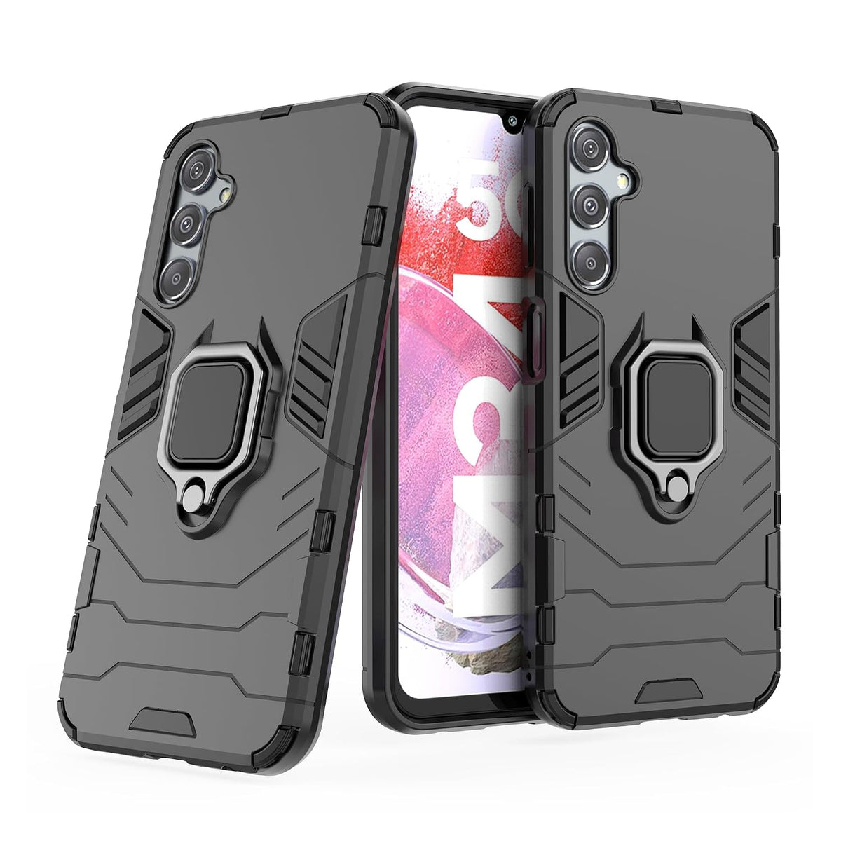 For Samsung F34 Back Cover Case Hybrid Armor |Ring Holder Kickstand