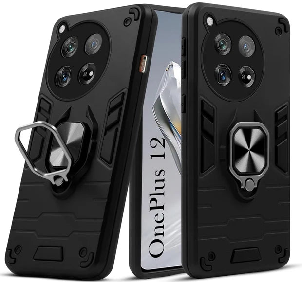 For OnePlus 12 5G Back Cover Case Hybrid Armor |Ring Holder Kickstand