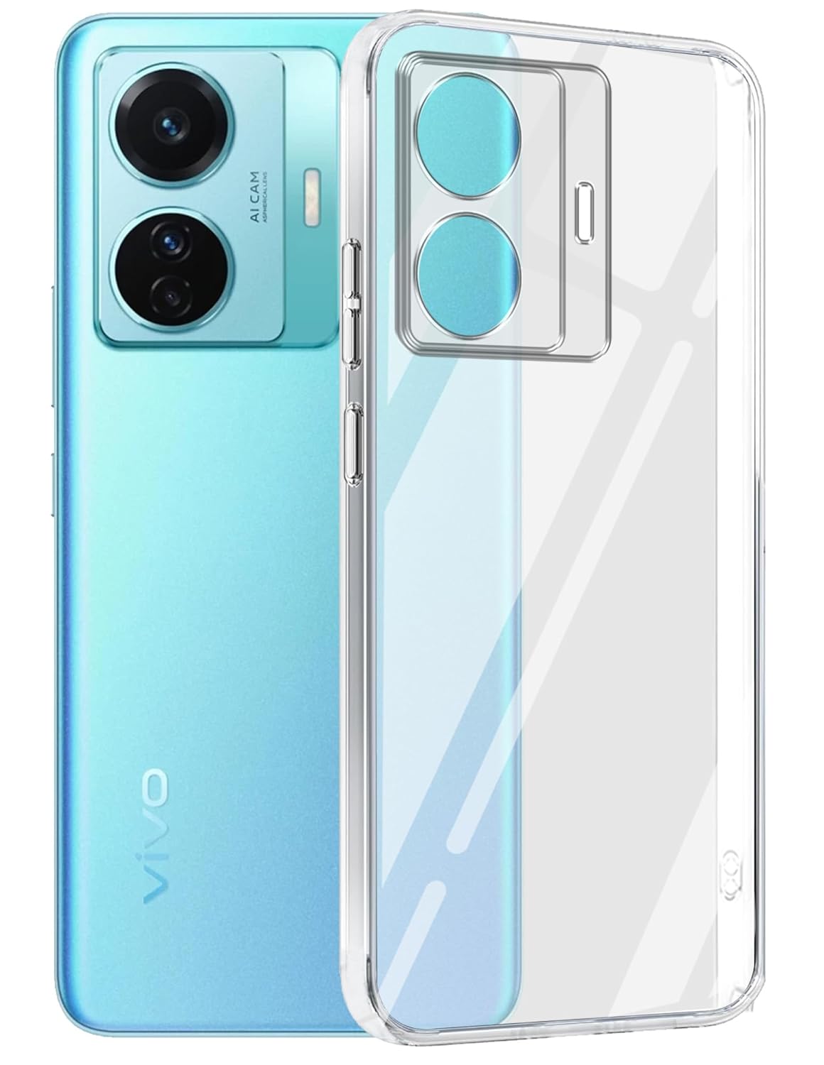 Vivo T1 Pro (Lifetime Anti-Yellow Clear Back Cover)