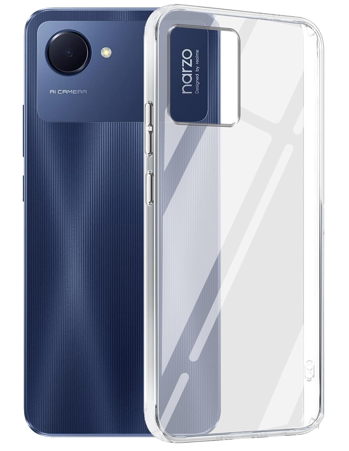 Realme Narzo 50i  (Lifetime Anti-Yellow Clear Back Cover)