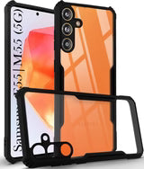 Samsung M55 5G Back Cover (Black Bumper)
