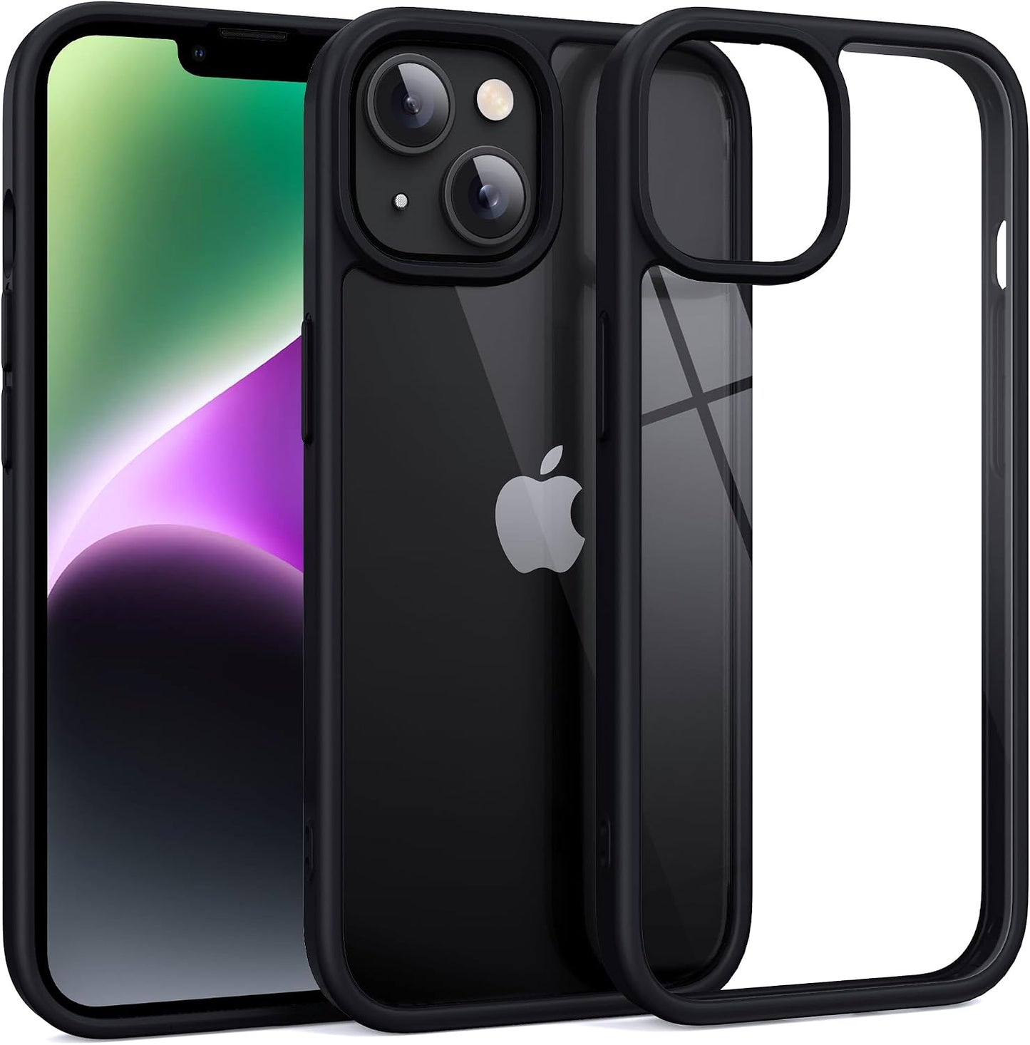 iPhone 14 Hard Clear Back Silicone Edge Four Corner Airbags Phone Cover