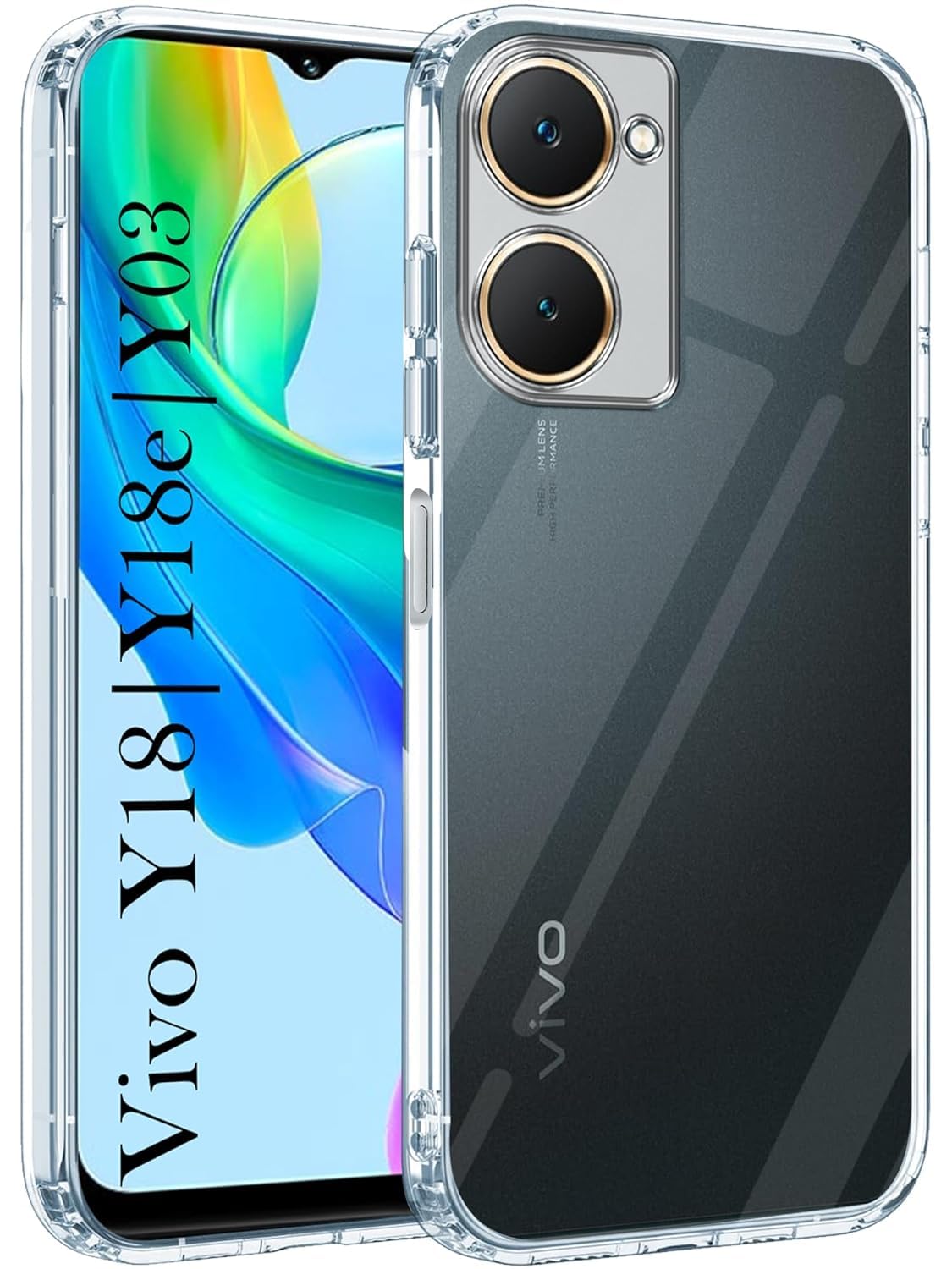 Vivo Y18/Y18e (Lifetime Anti-Yellow Clear Back Cover)