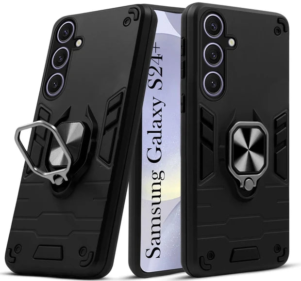 For Samsung S24 Plus Back Cover Case Hybrid Armor |Ring Holder Kickstand