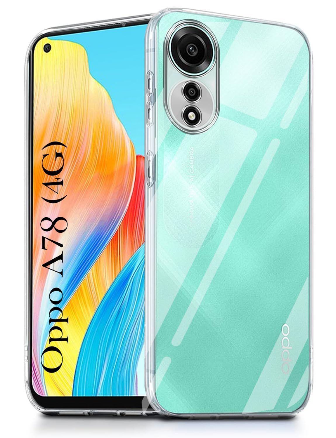 Oppo A58 4G(Lifetime Anti-Yellow Clear Back Cover)