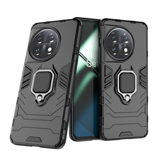 For OnePlus 11 5G Back Cover Case Hybrid Armor |Ring Holder Kickstand