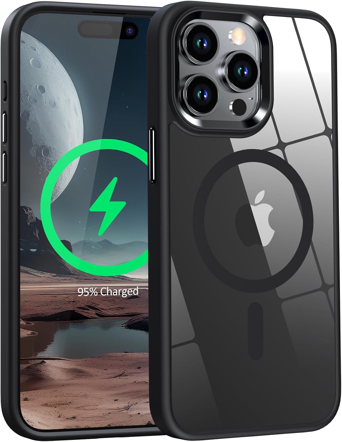 Transparent Back with Soft Silicone Edge Back Cover For Apple iPhone 12 Pro Max