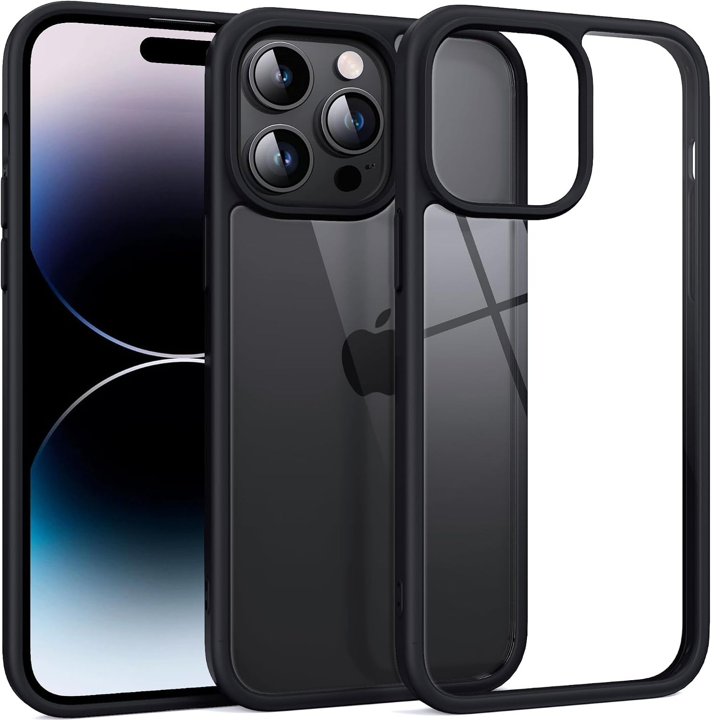 iPhone 14 Pro Hard Clear Back Silicone Edge Four Corner Airbags Phone Cover