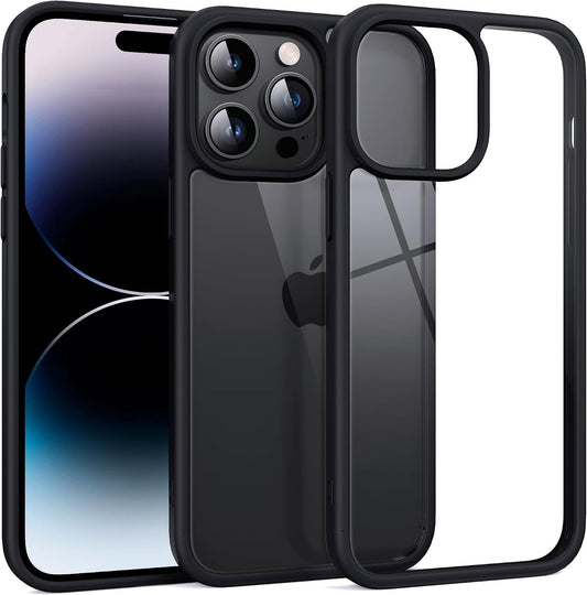 iPhone 14 Pro Hard Clear Back Silicone Edge Four Corner Airbags Phone Cover