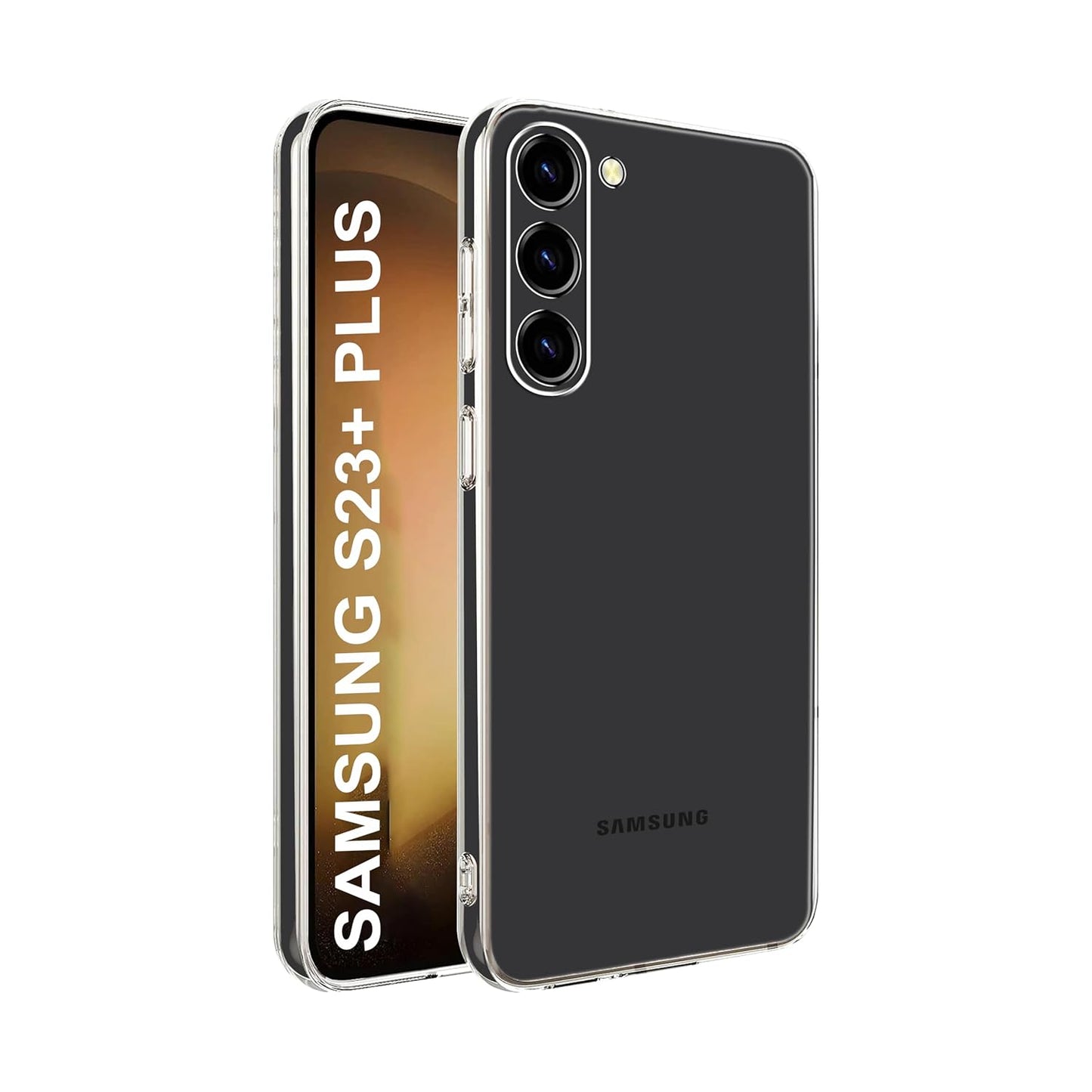 Samsung S23 Plus Back Cover (Transparent)