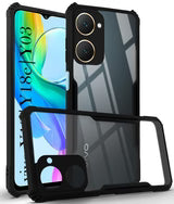 Vivo Y18/Y18e Back Cover (Black Bumper)