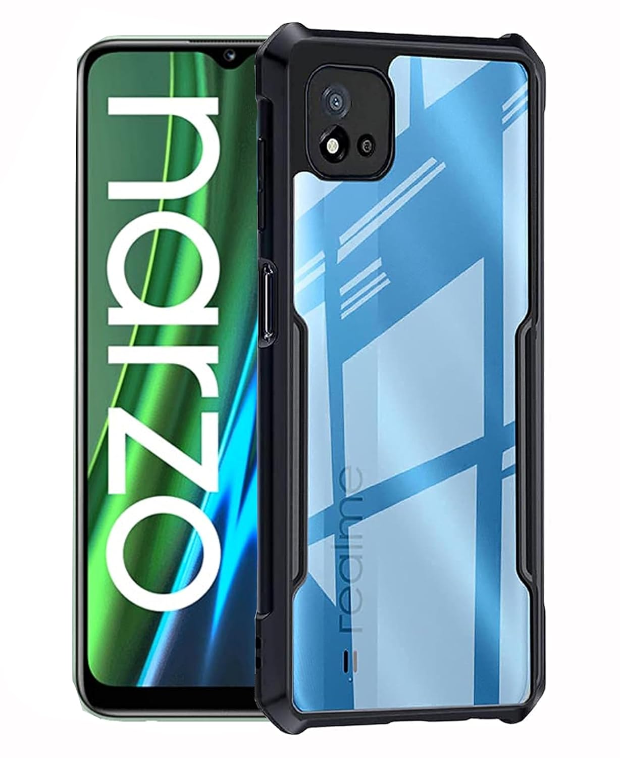Realme Narzo 50i Back Cover (Black Bumper)