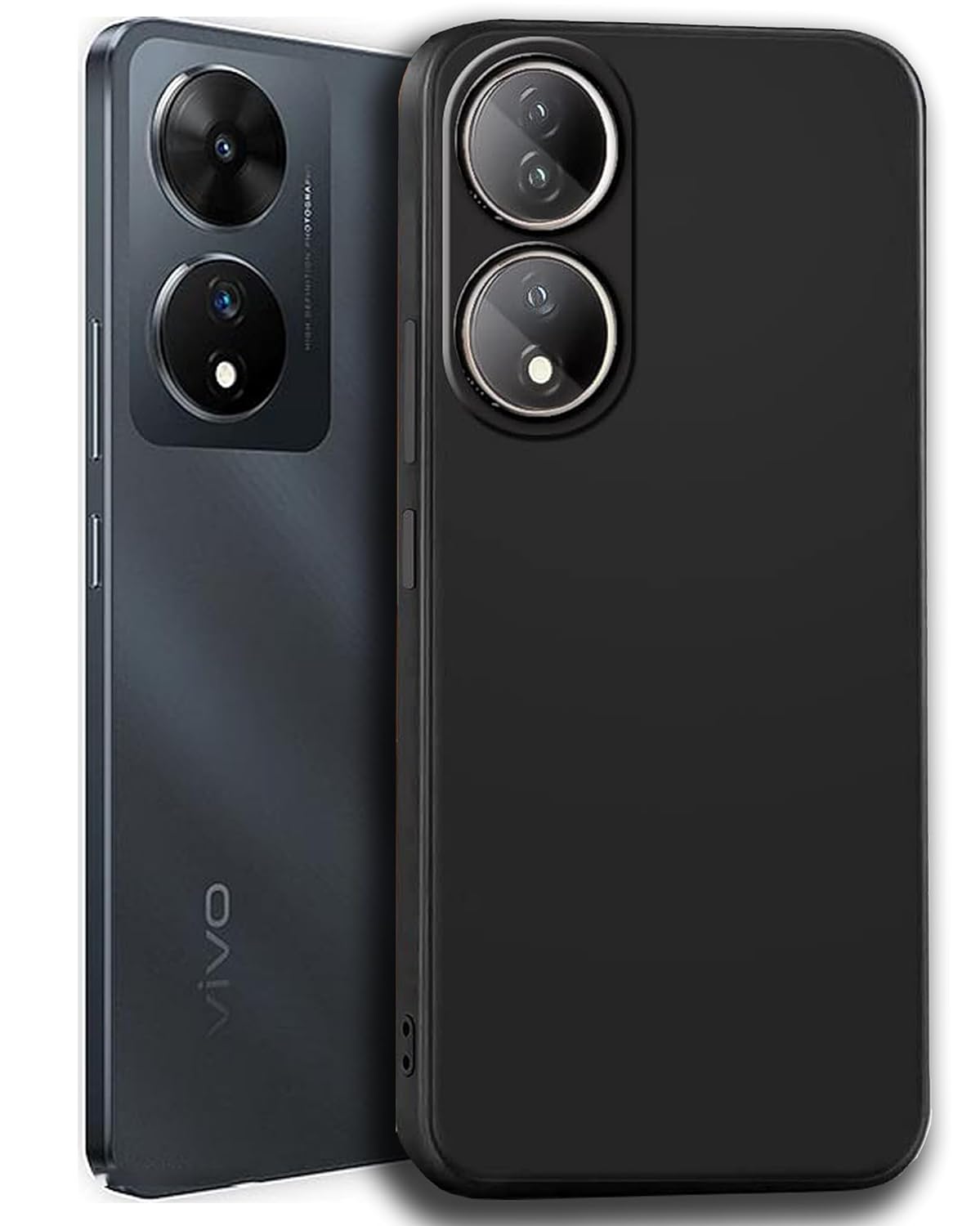 Vivo Y100 ( Black Silicone Cover)