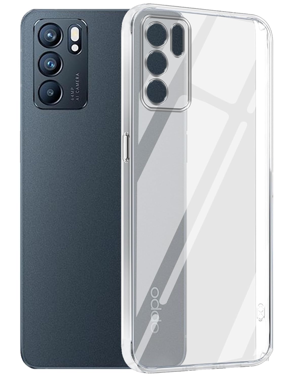 Reno 6 5G (Lifetime Anti-Yellow Clear Back Cover)
