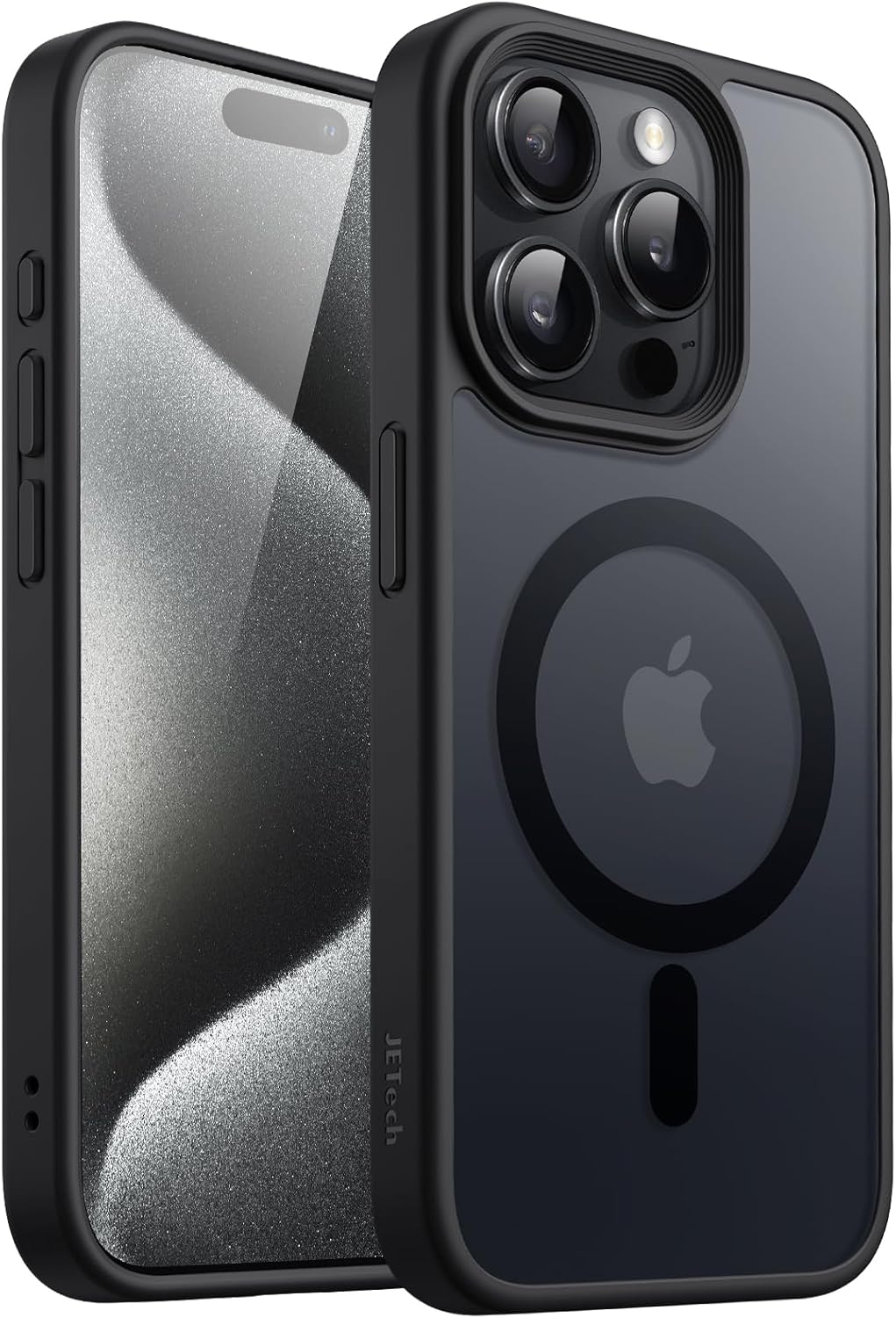 Transparent Back with Soft Silicone Edge Back Cover For Apple iPhone 15 Pro Max