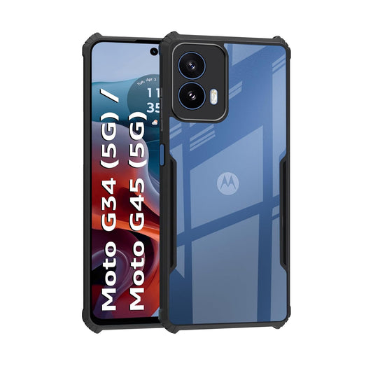 Moto Edge G45  5G Back Cover (Black Bumper)