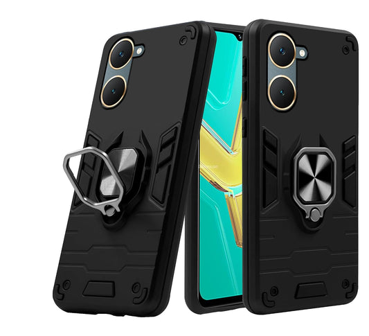 For Vivo Y18i Back Cover Case Hybrid Armor |Ring Holder Kickstand