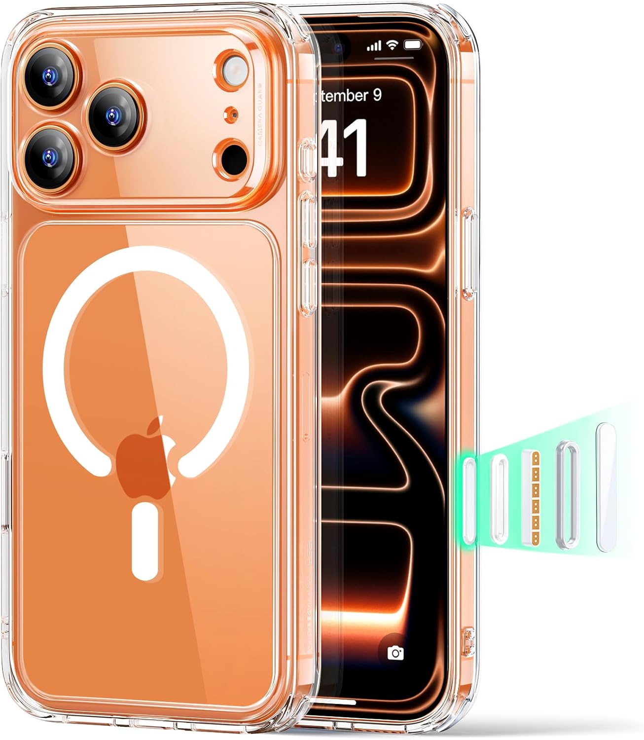 Magnetic Case for iPhone 17 Pro Max Clear Compatible with MagSafe