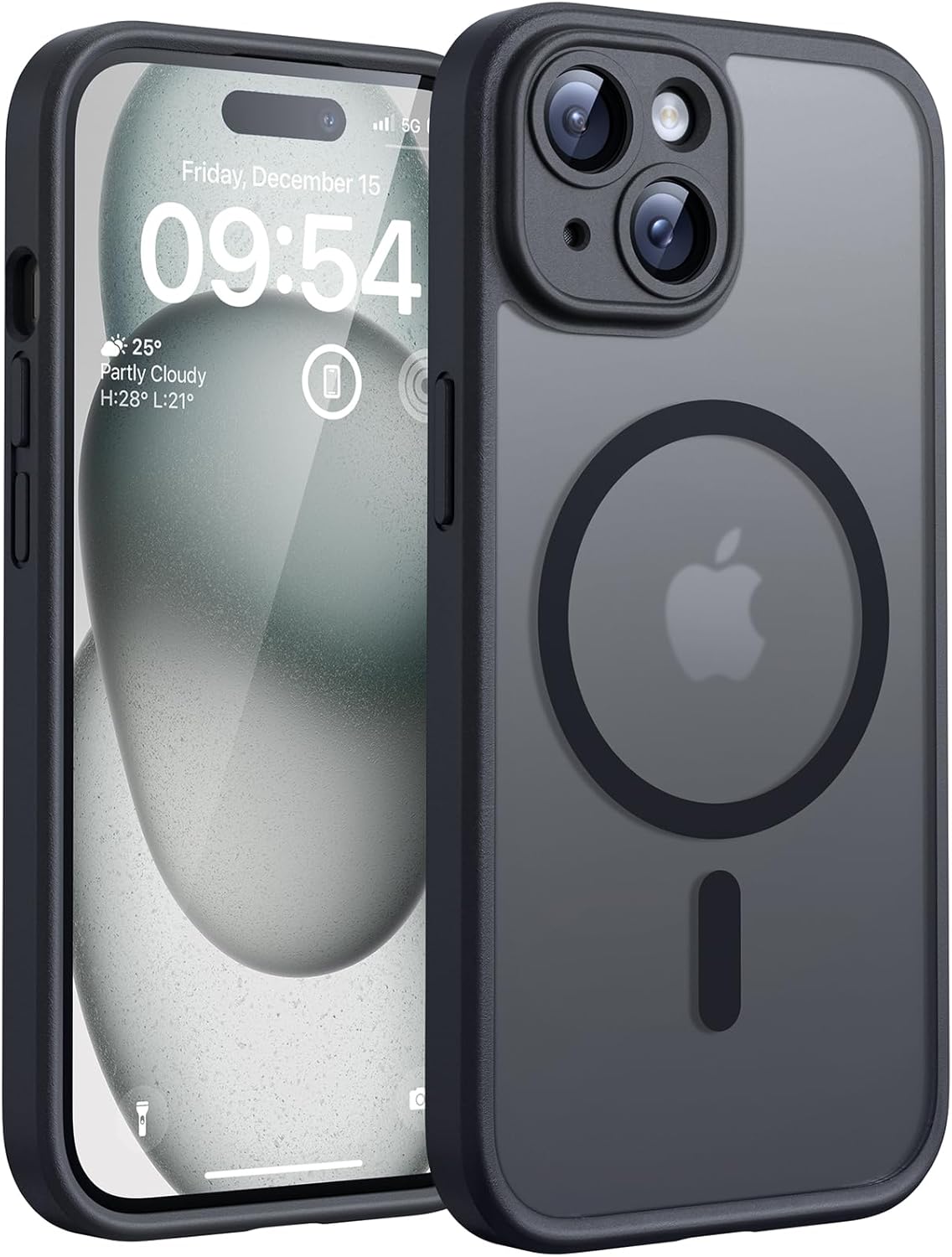 Transparent Back with Soft Silicone Edge Back Cover For Apple iPhone 15 Plus