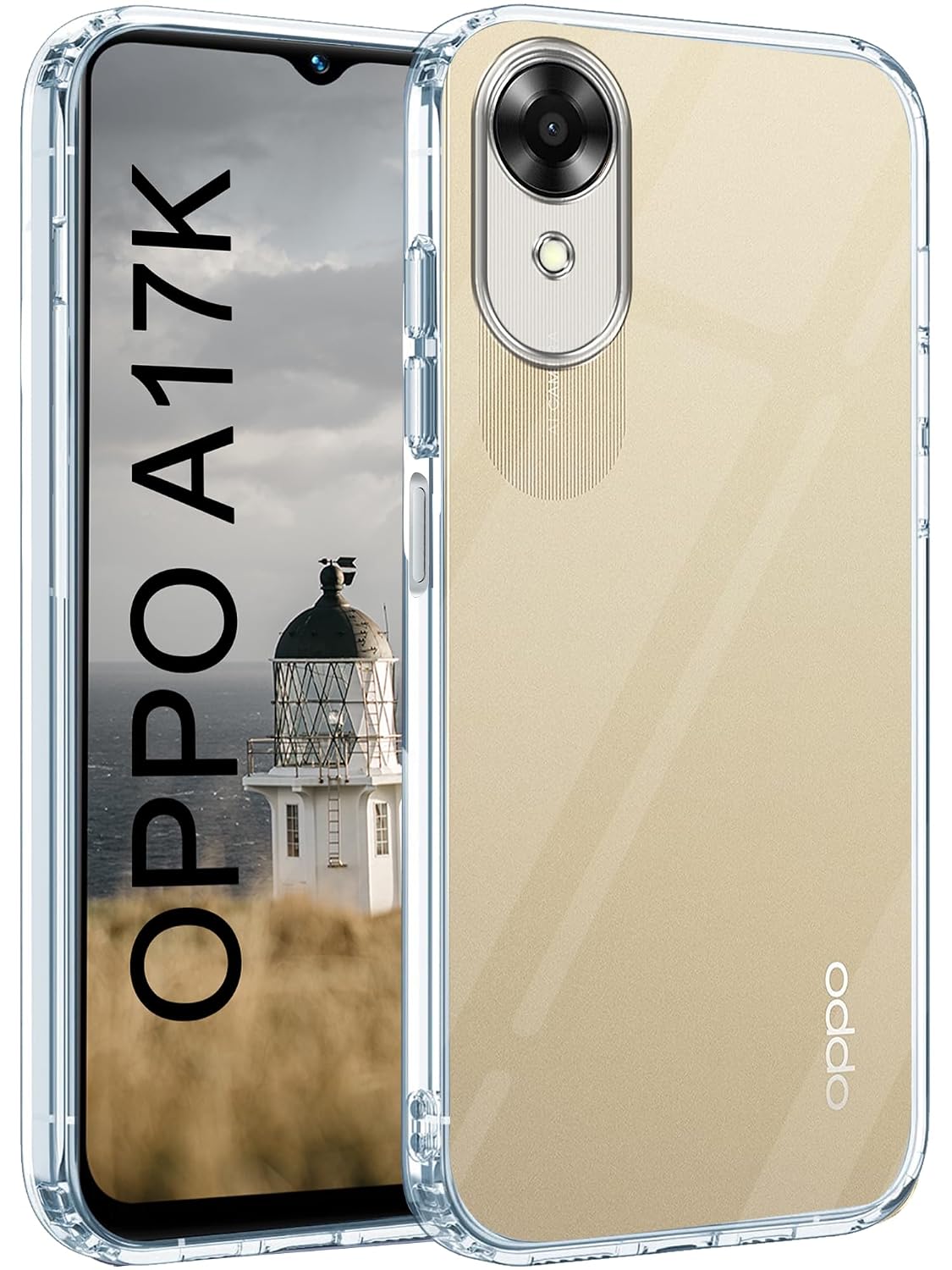 Oppo A17K (Lifetime Anti-Yellow Clear Back Cover)
