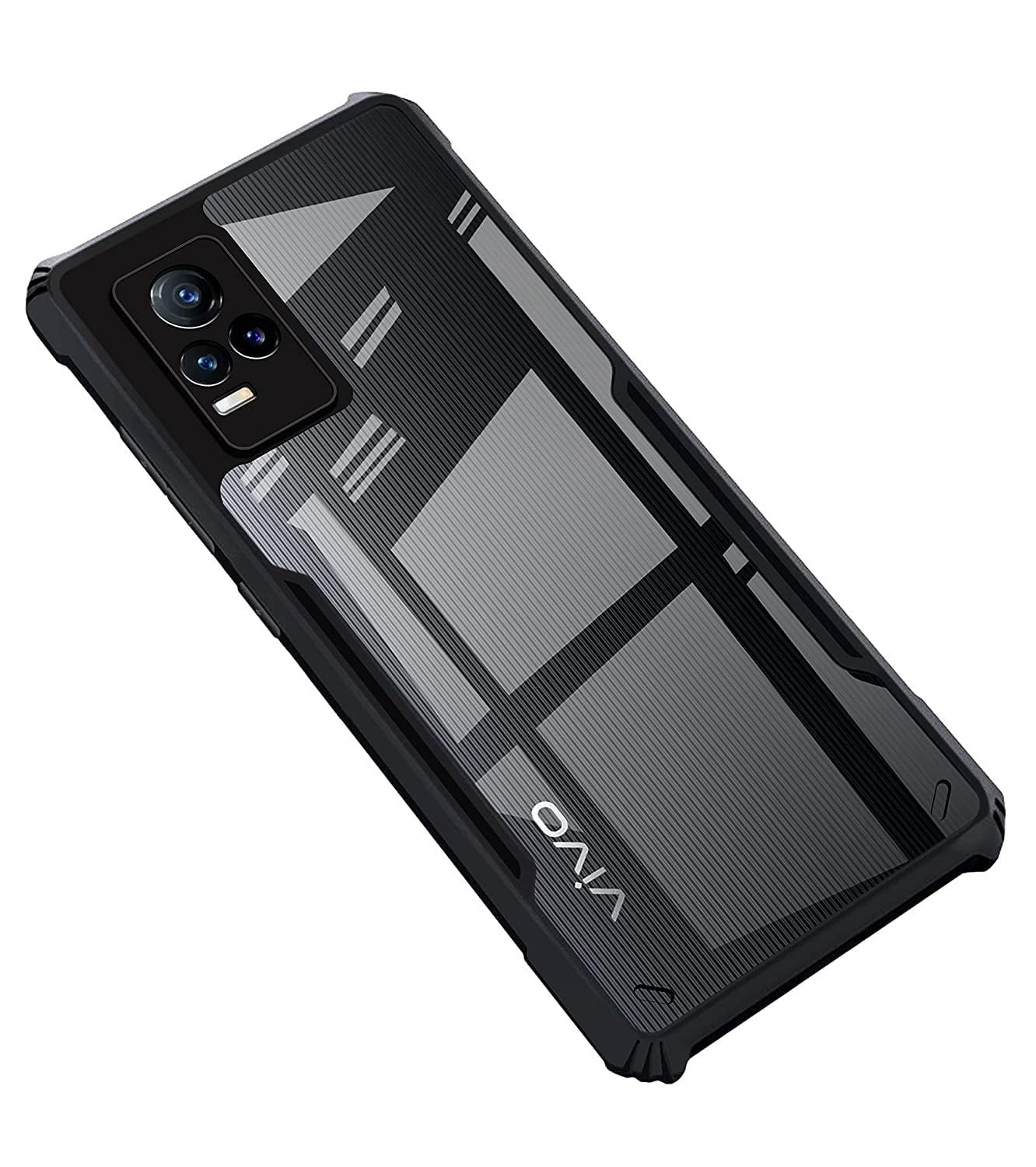 Vivo Y73/V21E 4G Back Cover (Black Bumper)