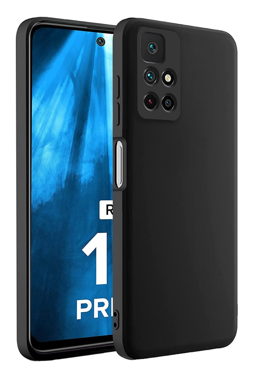 redmi 10 prime ( Black Silicone Cover)