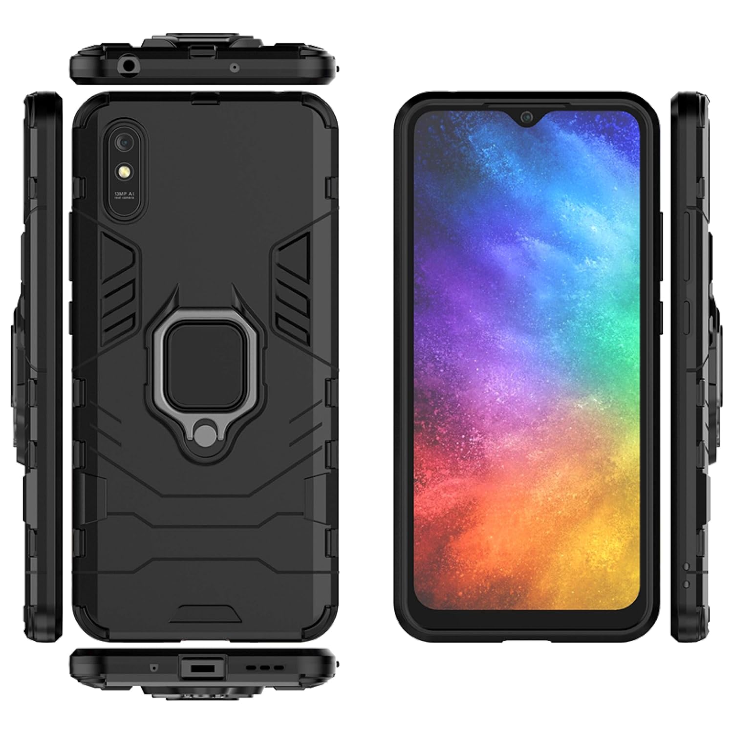 Hybrid Rugged Armor Kickstand Case for Redmi 9A/9i